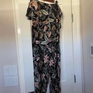 EUC off the shoulder maxi romper